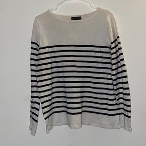 Black and white striped sweater